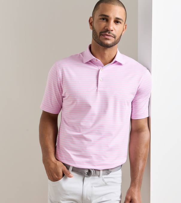 Dunnes Performance Jersey Polo in PINK PARFAIT