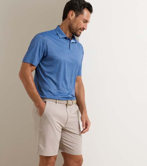 Featherweight Flights Performance Polo in Windsor Blue