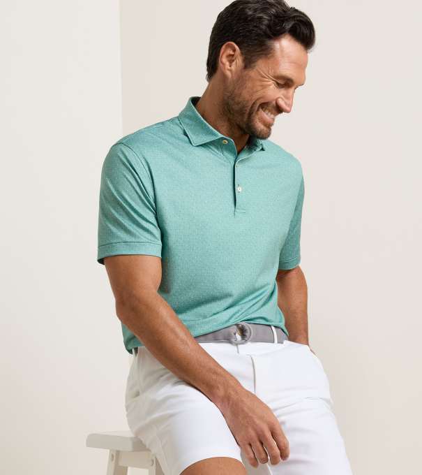 Dashwood Performance Jersey Polo in SNOW PEA