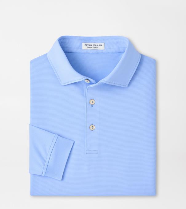 Holden Long-Sleeve Performance Jersey Polo in BLUEBIRD