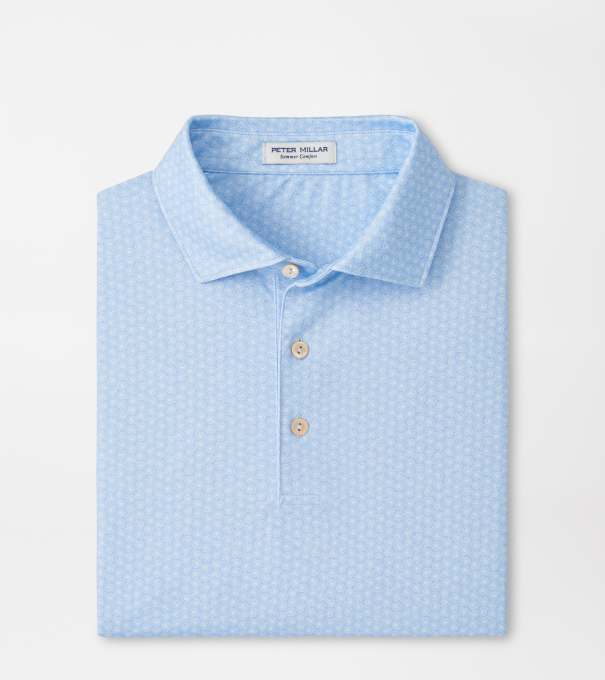 Nautilus Performance Jersey Polo in Stream Blue