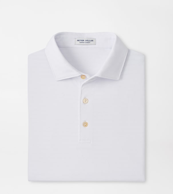Clark Performance Jersey Polo in White