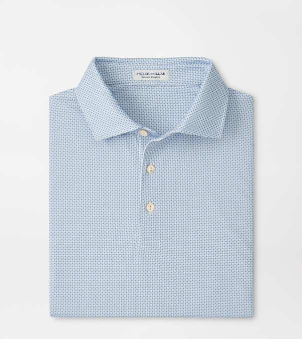 Phoenix Performance Jersey Polo in WHITE / BLUEBIRD