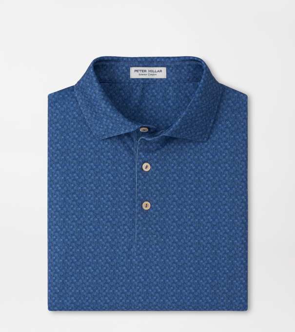 Pole Position Performance Jersey Polo in Windsor Blue