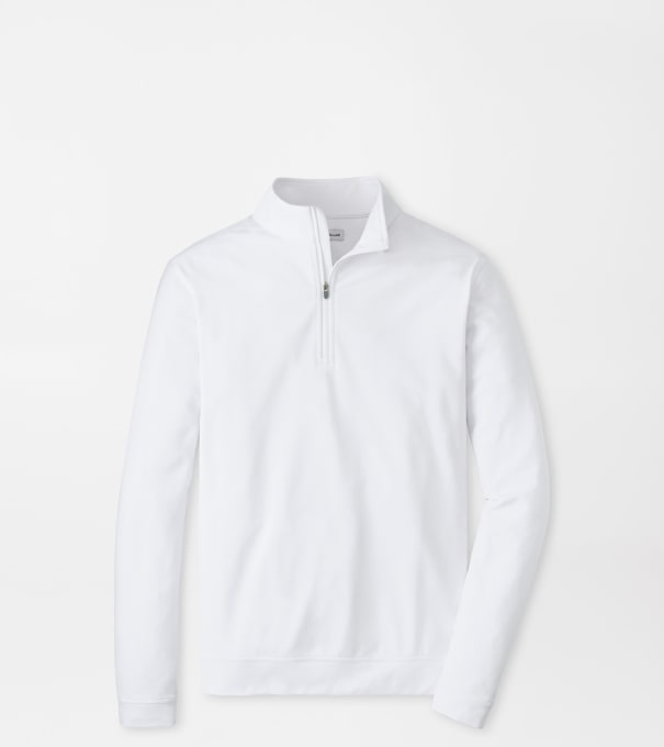 Perth Cross-Hatch Performance Quarter-Zip in White