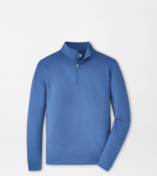 Perth Cross-Hatch Performance Quarter-Zip in Windsor Blue
