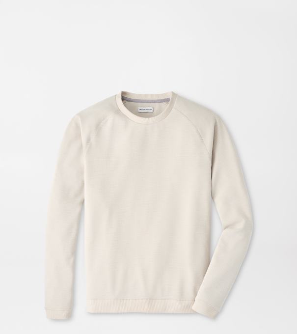 Cradle Piqu&eacute; Performance Crewneck in Almond