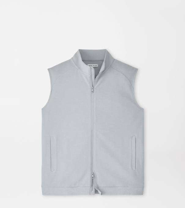 Cradle Piqu&eacute; Performance Full-Zip Vest in British Grey