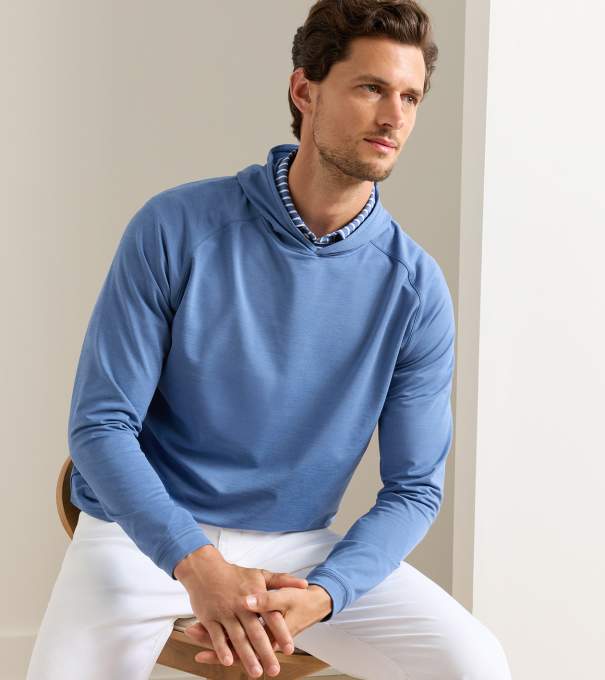 Pine Performance Hoodie in Windsor Blue