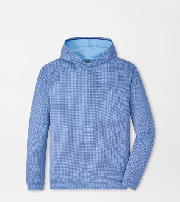 Pine Houndstooth Performance Hoodie in Sport Navy