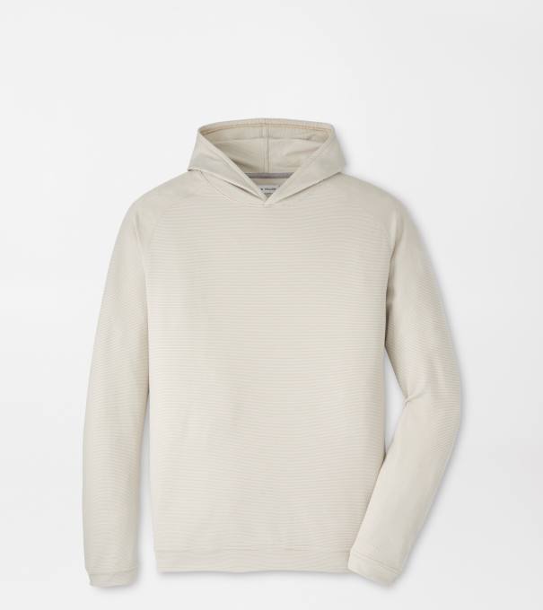 Pine Sugar Stripe Performance Hoodie in BISCUIT