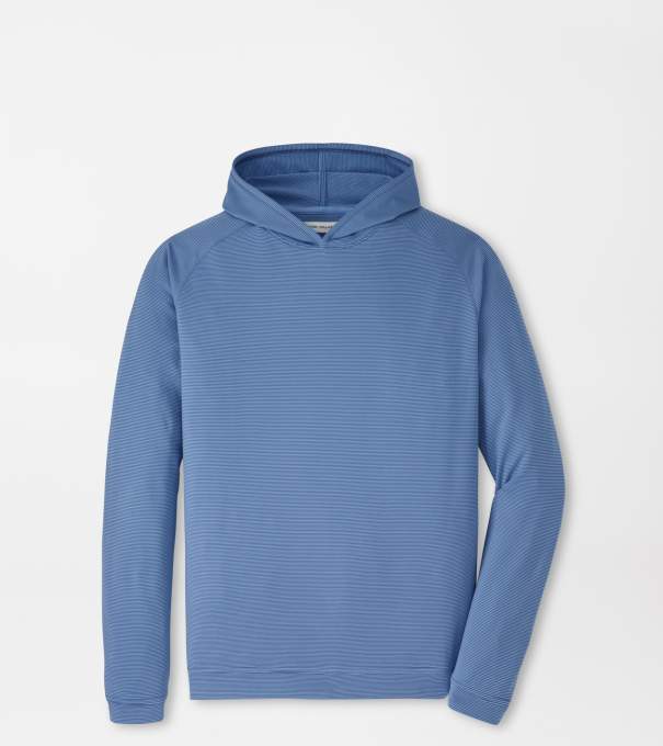 Pine Sugar Stripe Performance Hoodie in Windsor Blue