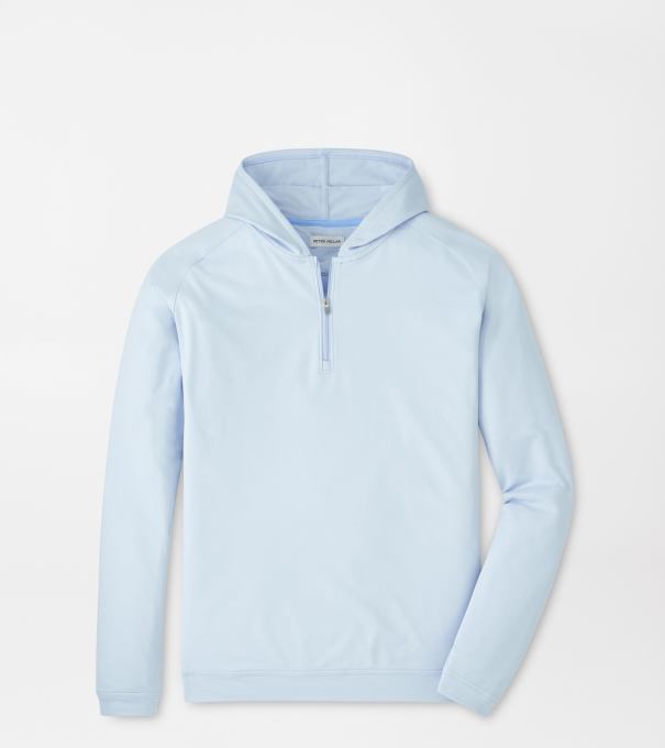 Pine Performance Quarter-Zip Hoodie in Stream Blue