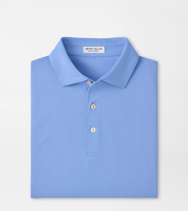 Solid Performance Mesh Polo in BLUEBIRD