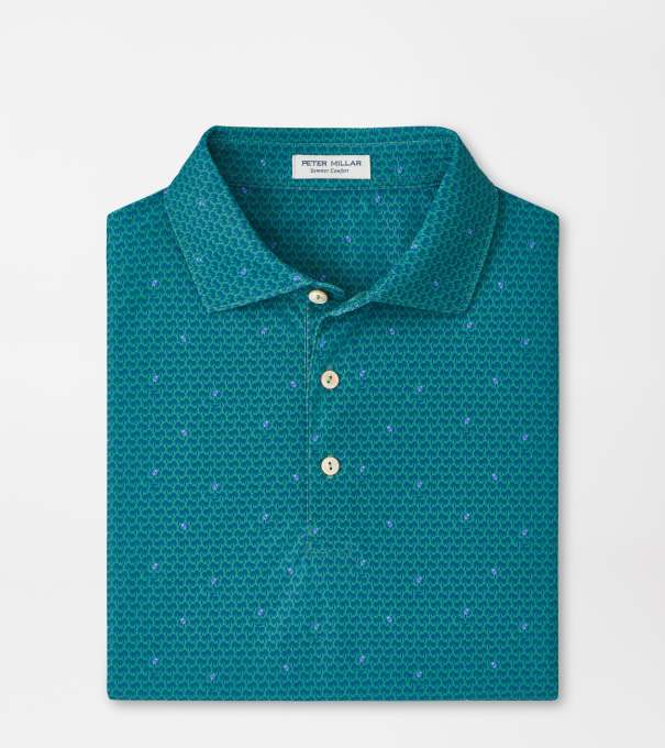 Island Rays Performance Mesh Polo in SNOW PEA