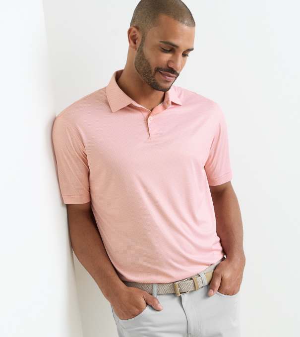 Featherweight Parke Performance Polo in VENETIAN PINK