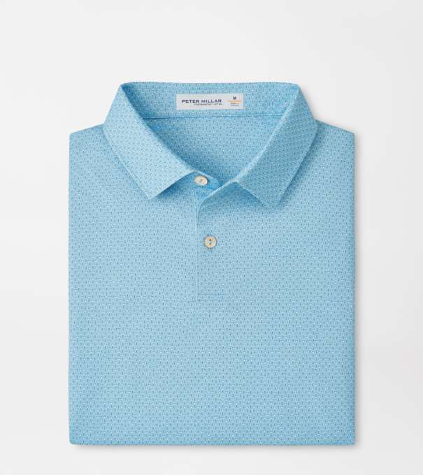 Featherweight Martinis Performance Polo in SEAFLOWER