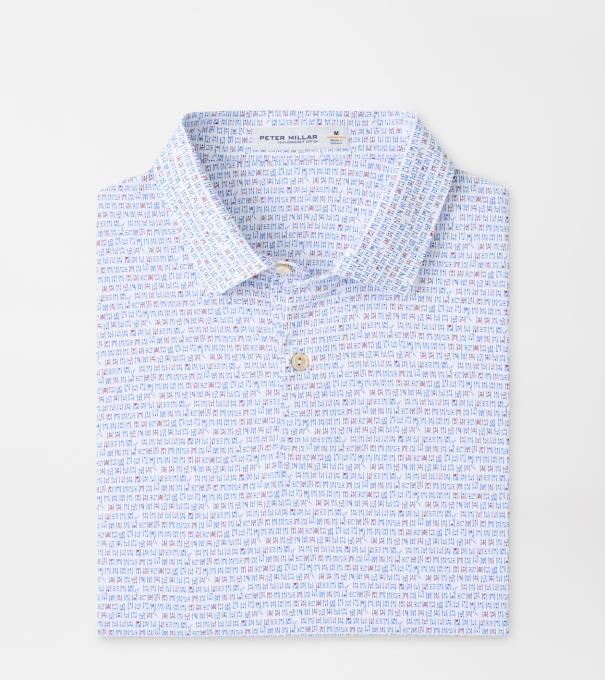 Featherweight Cornhole Performance Polo in White