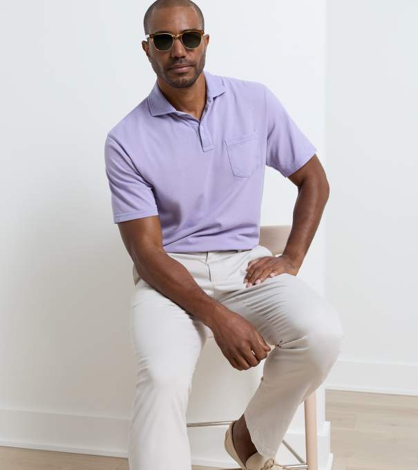 Everyday Piqu&eacute; Polo in LIGHT VIOLET