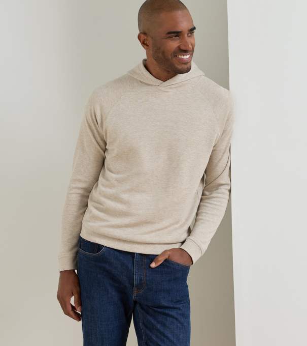 Crown Comfort Knit Hoodie in Stone