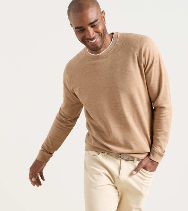 Crown Comfort Knit Crew in CAMEL