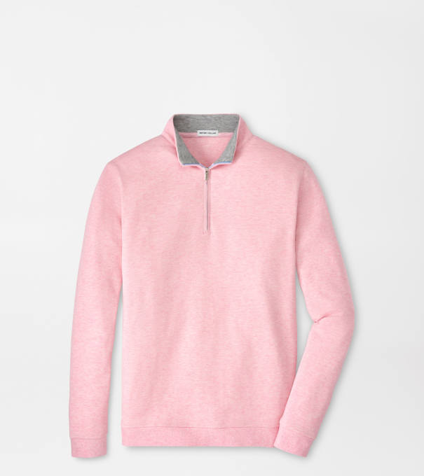 Crown Comfort Quarter-Zip Pullover in TEABERRY PINK