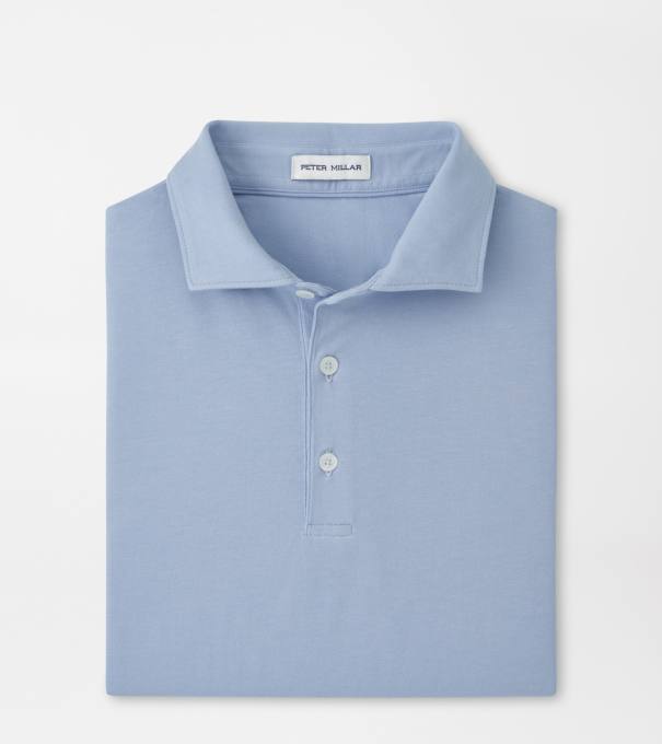 Crown Flex Cotton Polo in CLOUDY BLUE