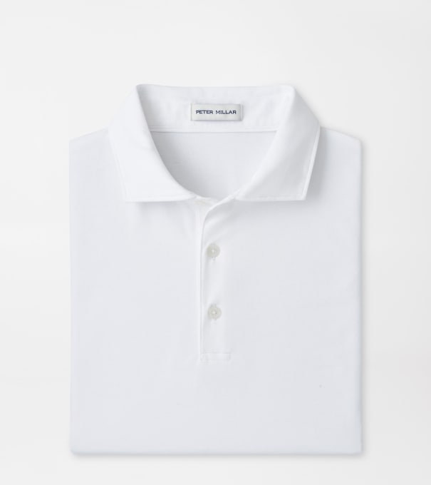 Crown Flex Cotton Polo in White