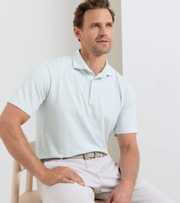Ryles Crown Flex Cotton Polo in White