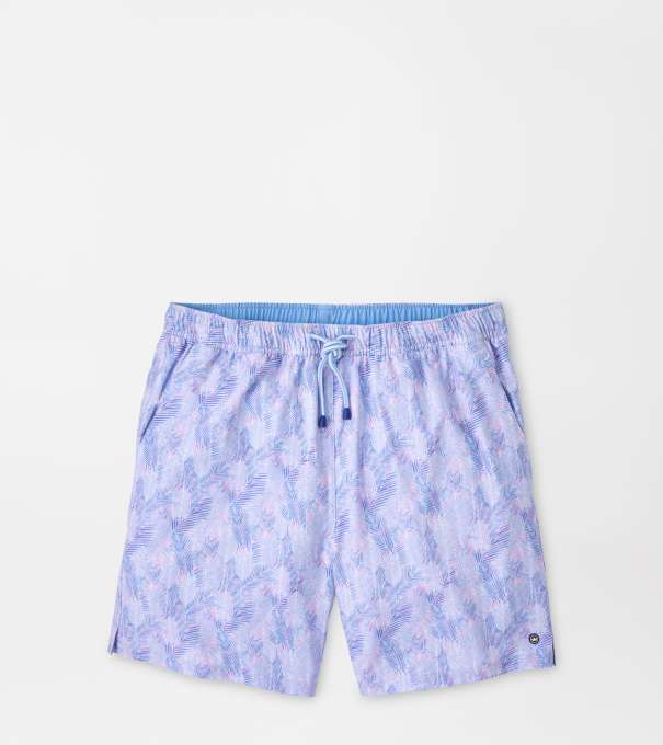 Sunset Palms Swim Trunk in BERMUDA PINK