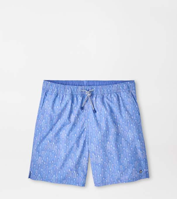 Tequila Seas Swim Trunk in Dusk Blue