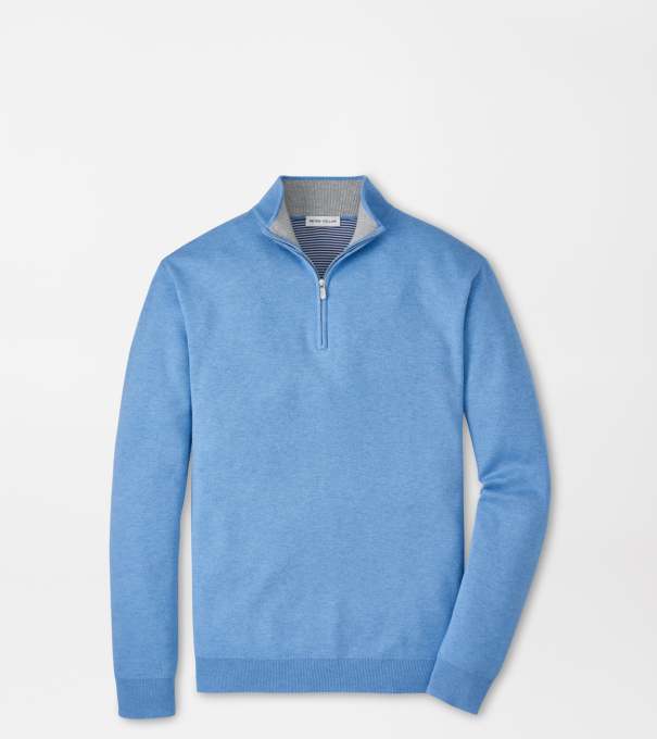 Coolspun Lite Cotton Quarter-Zip Sweater in BLUEBIRD