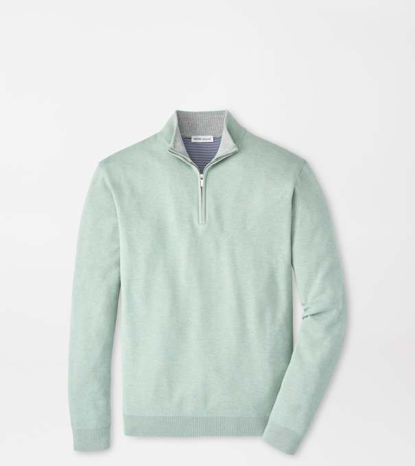 Coolspun Lite Cotton Quarter-Zip Sweater in GRANDVIEW