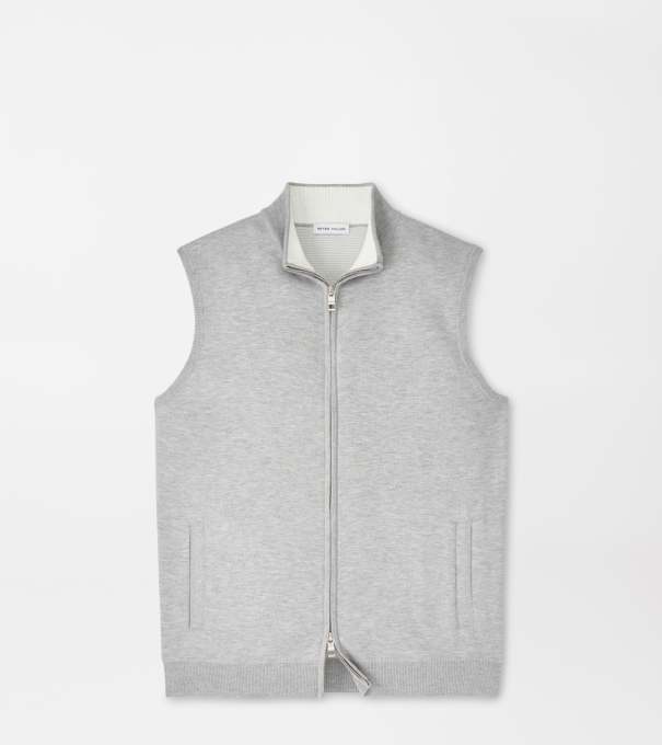 Coolspun Lite Full-Zip Sweater Vest in British Grey