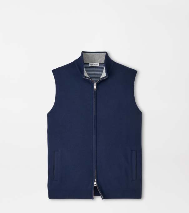 Coolspun Lite Full-Zip Sweater Vest in Navy