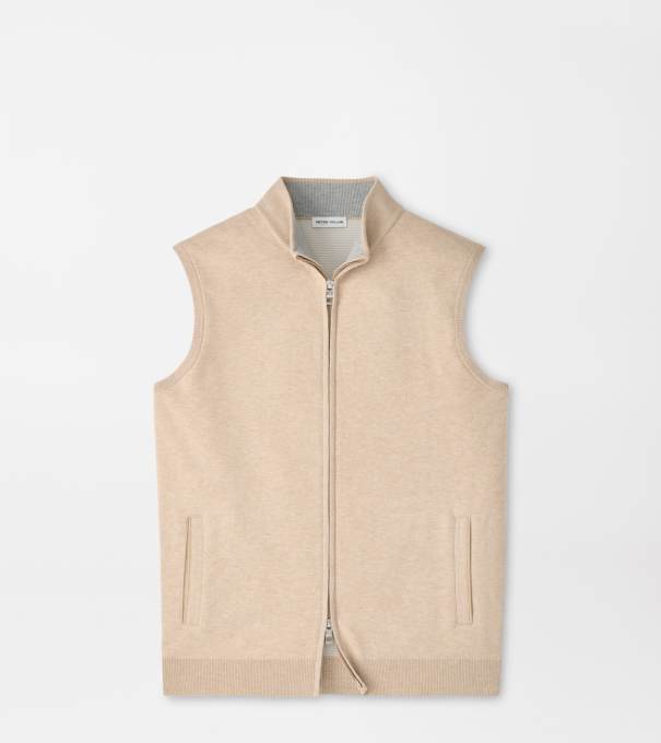 Coolspun Lite Full-Zip Sweater Vest in TRUFFLE