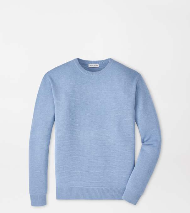 Coolspun Lite Textured Crewneck Sweater in CLOUDY BLUE