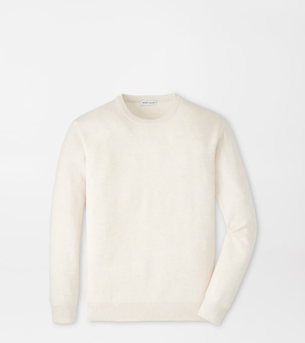 Coolspun Lite Textured Crewneck Sweater in Ivory
