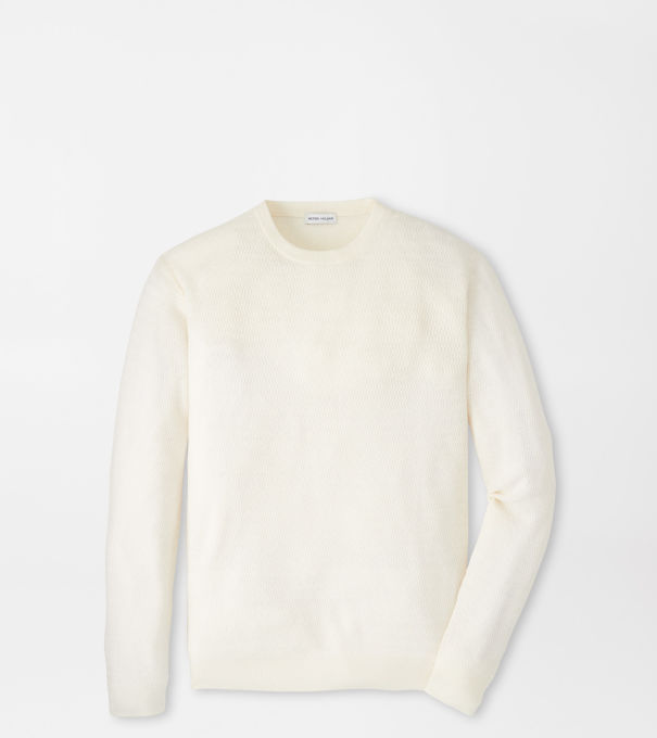 Crosswinds Textured Crewneck Sweater in Ivory