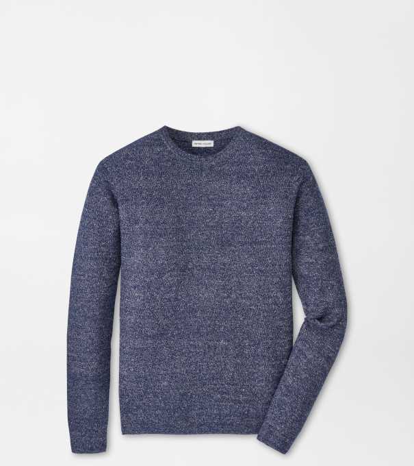 Crosswinds Textured Crewneck Sweater in Navy