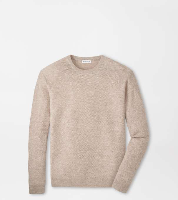 Crosswinds Textured Crewneck Sweater in POPLAR BROWN