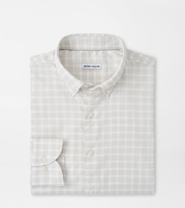 Douglas Crown Lite Cotton-Stretch Sport Shirt in TRUFFLE