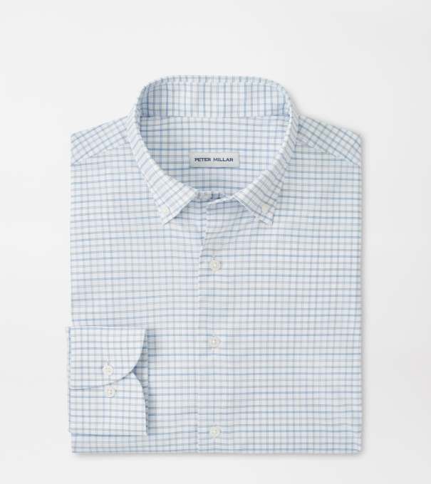 Rommel Performance Twill Sport Shirt in Cottage Blue