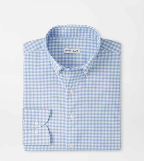 Lewis Performance Twill Sport Shirt in CLOUDY BLUE