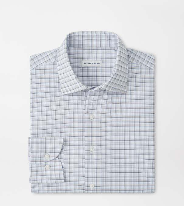 Robertson Performance Twill Sport Shirt in Navy