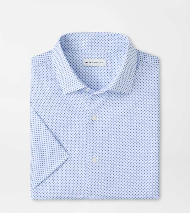 Cecil Performance Poplin Sport Shirt in CLOUDY BLUE