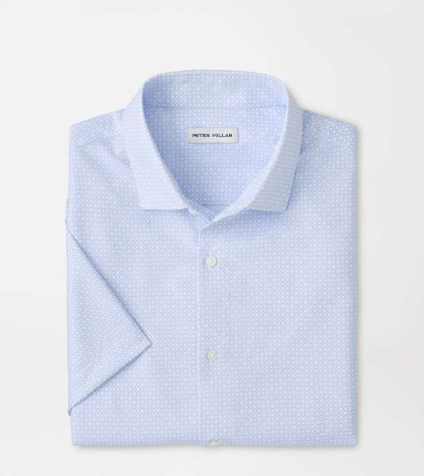 Baldwin Performance Poplin Sport Shirt in Cottage Blue