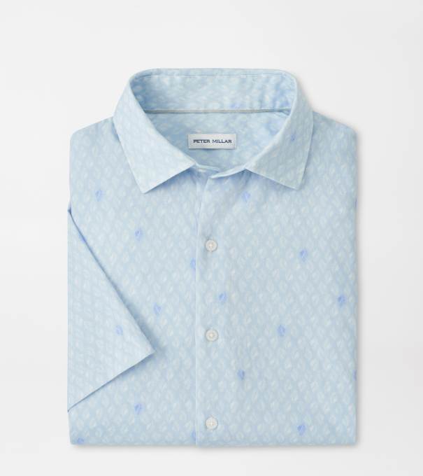 Whitehaven Cotton Lyocell Sport Shirt in Stream Blue