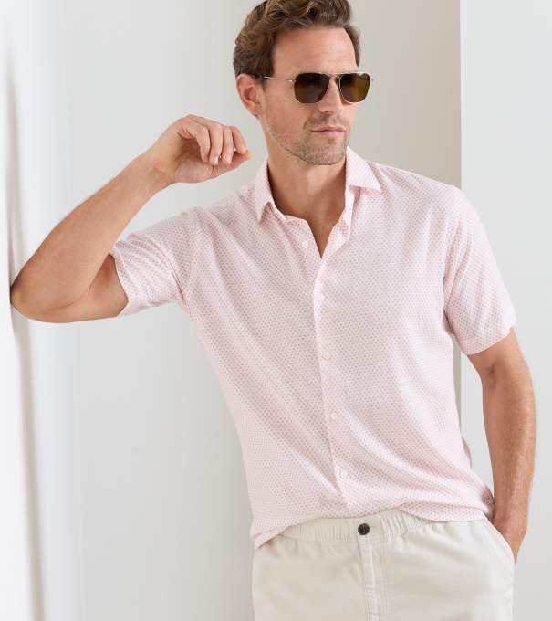 Tamarama Cotton Lyocell Sport Shirt in VENETIAN PINK