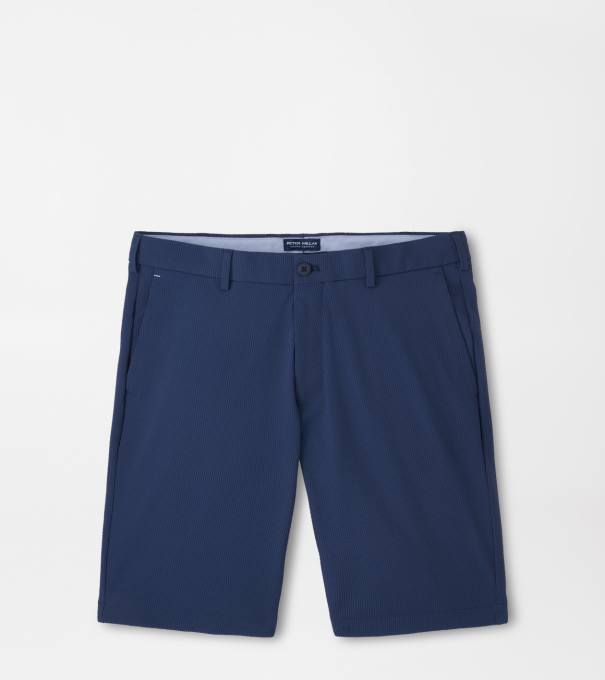 Matlock Seersucker Performance Short in Navy